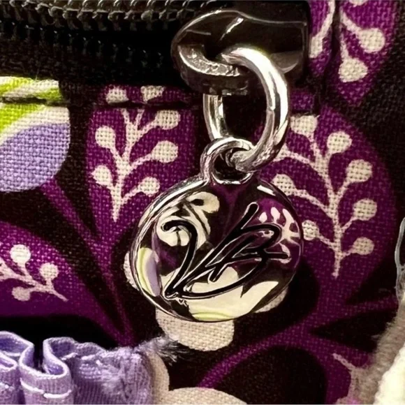 Vera Bradley Plum Petals Retired Small Organizer Crossbody Bag - Picture 3 of 6